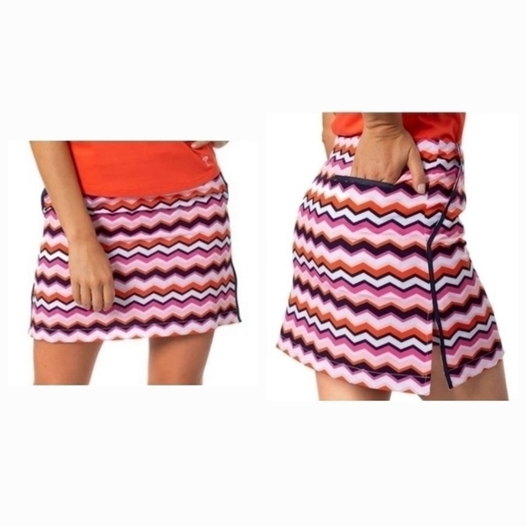 Golftini Multi Color Performance Stretch Screwball Pickleball Skirt/Skort Sz 6 L - Picture 1 of 14